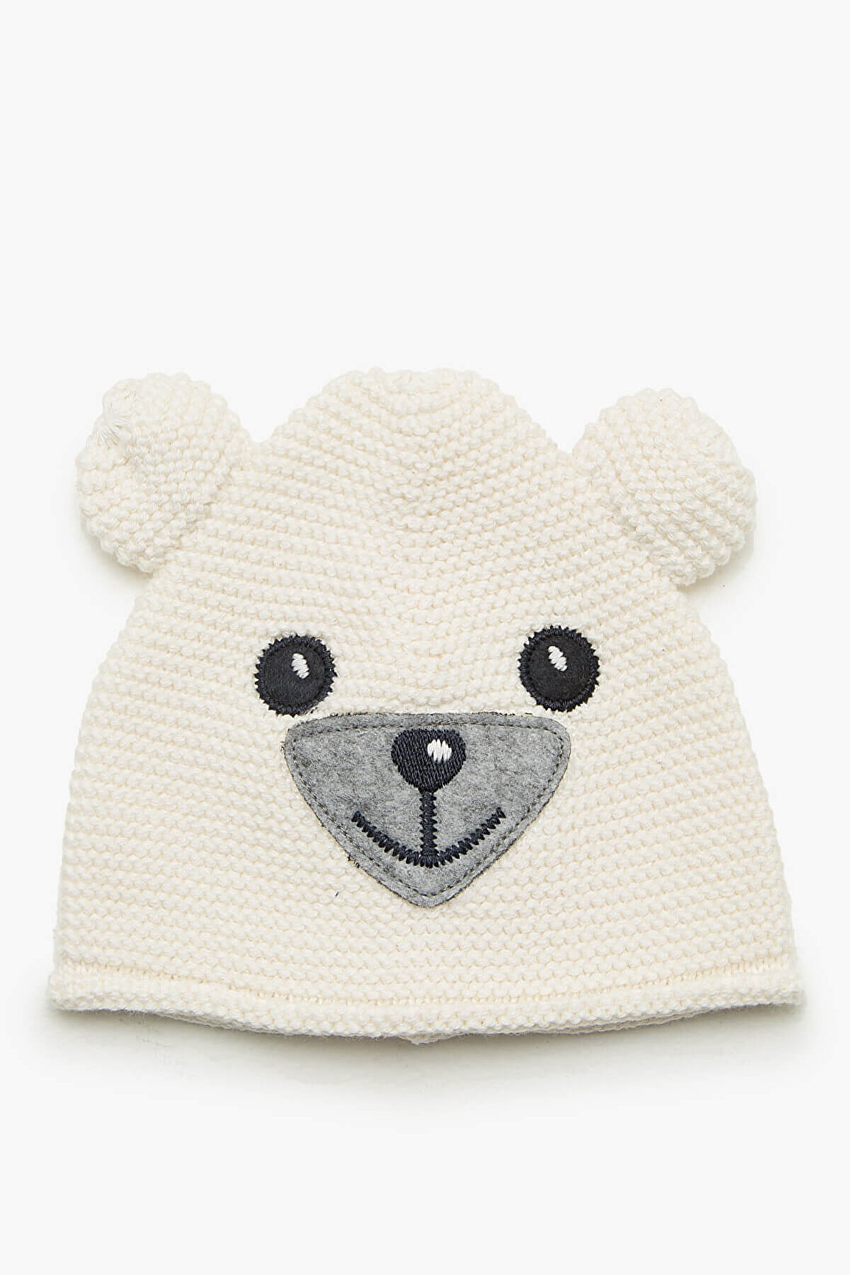 Beyaz Erkek Çocuk Hayvan Figürlü Bere